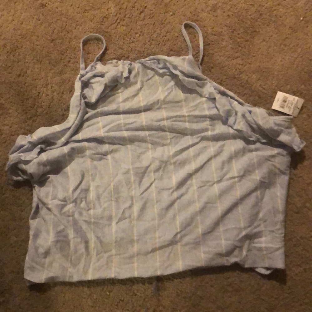 American Eagle size large crop tank with fringe